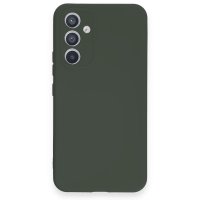 Newface Samsung Galaxy A34 5G Kılıf Nano içi Kadife Silikon - Koyu Yeşil
