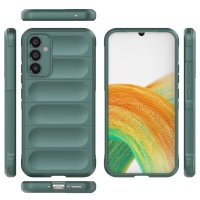 Newface Samsung Galaxy A34 5G Kılıf Optimum Silikon - Koyu Yeşil