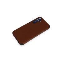 Newface Samsung Galaxy A35 5G Kılıf Loop Deri Silikon - Kahverengi
