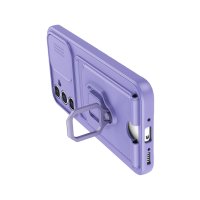 Newface Samsung Galaxy A35 5G Kılıf Zuma Kartvizitli Yüzüklü Silikon - Lila