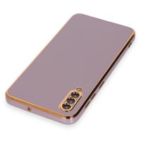 Newface Samsung Galaxy A50 Kılıf Volet Silikon - Mor