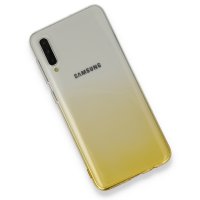 Newface Samsung Galaxy A50 Kılıf Lüx Çift Renkli Silikon - Sarı