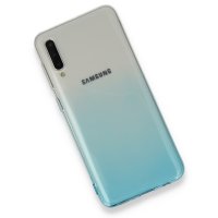 Newface Samsung Galaxy A50 Kılıf Lüx Çift Renkli Silikon - Turkuaz