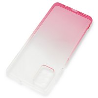 Newface Samsung Galaxy A51 Kılıf Lüx Çift Renkli Silikon - Pembe