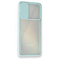 Newface Samsung Galaxy A51 Kılıf Palm Buzlu Kamera Sürgülü Silikon - Turkuaz