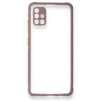 Newface Samsung Galaxy A51 Kılıf Miami Şeffaf Silikon - Açık Mor