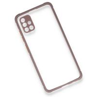 Newface Samsung Galaxy A51 Kılıf Miami Şeffaf Silikon - Açık Mor