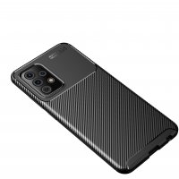 Newface Samsung Galaxy A52S Kılıf Focus Karbon Silikon - Siyah