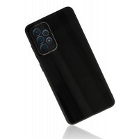 Newface Samsung Galaxy A72 Kılıf Glass Kapak - Siyah