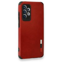 Newface Samsung Galaxy A52S Kılıf Loop Deri Silikon - Kırmızı