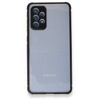Newface Samsung Galaxy A52 Kılıf Miami Şeffaf Silikon - Siyah