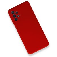 Newface Samsung Galaxy A32 5G Kılıf Nano içi Kadife Silikon - Kırmızı