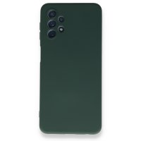 Newface Samsung Galaxy A32 5G Kılıf Nano içi Kadife  Silikon - Koyu Yeşil
