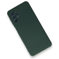 Newface Samsung Galaxy A52 Kılıf Nano içi Kadife Silikon - Koyu Yeşil