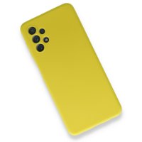 Newface Samsung Galaxy A52S Kılıf Nano içi Kadife Silikon - Sarı