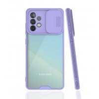 Newface Samsung Galaxy A52 Kılıf Platin Kamera Koruma Silikon - Lila