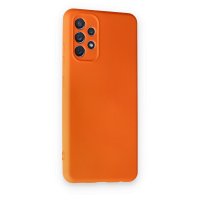 Newface Samsung Galaxy A52S Kılıf Nano içi Kadife Silikon - Turuncu