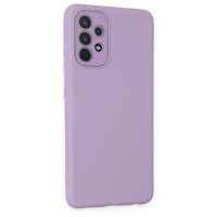 Newface Samsung Galaxy A53 5G Kılıf Lansman Glass Kapak - Lila