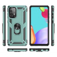 Newface Samsung Galaxy A53 5G Kılıf Sofya Yüzüklü Silikon Kapak - Yeşil