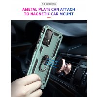 Newface Samsung Galaxy A53 5G Kılıf Sofya Yüzüklü Silikon Kapak - Yeşil