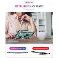 Newface Samsung Galaxy A53 5G Kılıf Sofya Yüzüklü Silikon Kapak - Yeşil