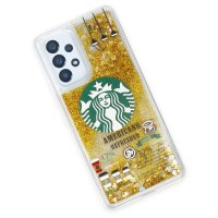 Newface Samsung Galaxy A53 5G Kılıf Starbuck Sulu Silikon - Gold