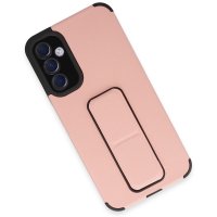 Newface Samsung Galaxy A54 5G Kılıf Mega Standlı Silikon - Pudra