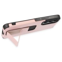 Newface Samsung Galaxy A54 5G Kılıf Mega Standlı Silikon - Pudra