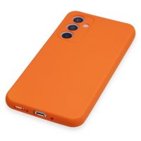 Newface Samsung Galaxy A54 5G Kılıf Nano içi Kadife Silikon - Turuncu