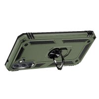 Newface Samsung Galaxy A54 5G Kılıf Sofya Yüzüklü Silikon Kapak - Yeşil