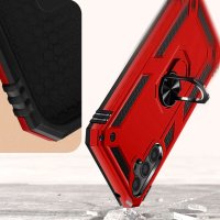 Newface Samsung Galaxy A54 5G Kılıf Sofya Yüzüklü Silikon Kapak - Yeşil