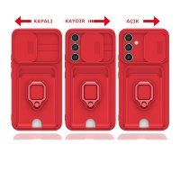 Newface Samsung Galaxy A54 5G Kılıf Zuma Kartvizitli Yüzüklü Silikon - Lacivert