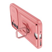 Newface Samsung Galaxy A54 5G Kılıf Zuma Kartvizitli Yüzüklü Silikon - Pembe