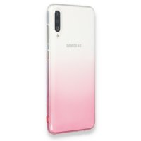 Newface Samsung Galaxy A70 Kılıf Lüx Çift Renkli Silikon - Pembe