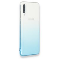 Newface Samsung Galaxy A70 Kılıf Lüx Çift Renkli Silikon - Turkuaz