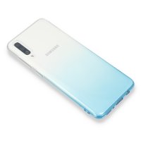 Newface Samsung Galaxy A70 Kılıf Lüx Çift Renkli Silikon - Turkuaz