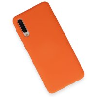 Newface Samsung Galaxy A70 Kılıf Nano içi Kadife Silikon - Turuncu