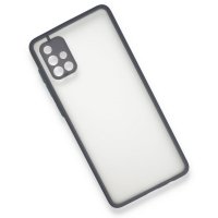 Newface Samsung Galaxy A71 Kılıf Montreal Silikon Kapak - Gri