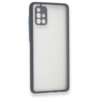 Newface Samsung Galaxy A71 Kılıf Montreal Silikon Kapak - Gri