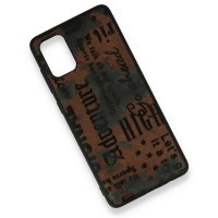 Newface Samsung Galaxy A71 Kılıf Yele Silikon Kapak - Koyu Kahve