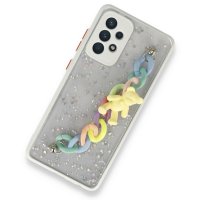 Newface Samsung Galaxy A72 Kılıf Ayıcıklı Silikon - Beyaz