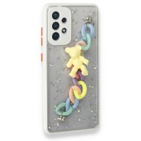 Newface Samsung Galaxy A72 Kılıf Ayıcıklı Silikon - Beyaz