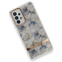 Newface Samsung Galaxy A72 Kılıf Çiçekli Silikon - Lila