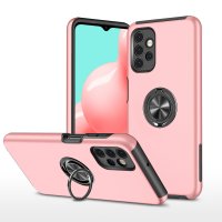 Newface Samsung Galaxy A72 Kılıf Elit Yüzüklü Kapak - Pembe