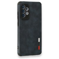 Newface Samsung Galaxy A72 Kılıf Loop Deri Silikon - Lacivert