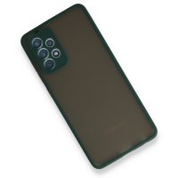 Newface Samsung Galaxy A72 Kılıf Montreal Silikon Kapak - Koyu Yeşil