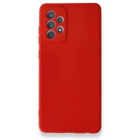 Newface Samsung Galaxy A72 Kılıf Nano içi Kadife Silikon - Kırmızı