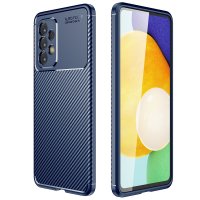 Newface Samsung Galaxy A73 5G Kılıf Auto Focus Karbon Kapak - Lacivert