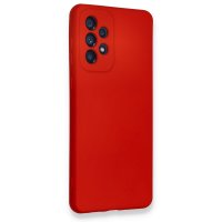 Newface Samsung Galaxy A73 5G Kılıf Nano içi Kadife Silikon - Kırmızı