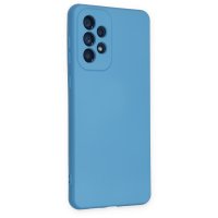 Newface Samsung Galaxy A73 5G Kılıf Nano içi Kadife Silikon - Mavi